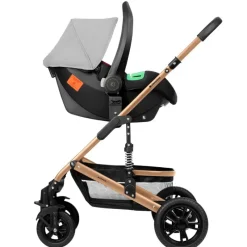 Cochecito 3 piezas Amaia Gris Claro*KIKKABOO Best