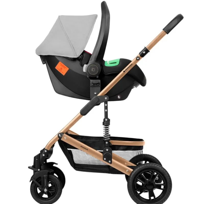Cochecito 3 piezas Amaia Gris Claro*KIKKABOO Best