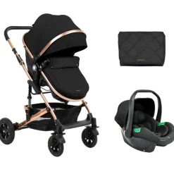 Cochecito 3 piezas Amaia Negro*KIKKABOO