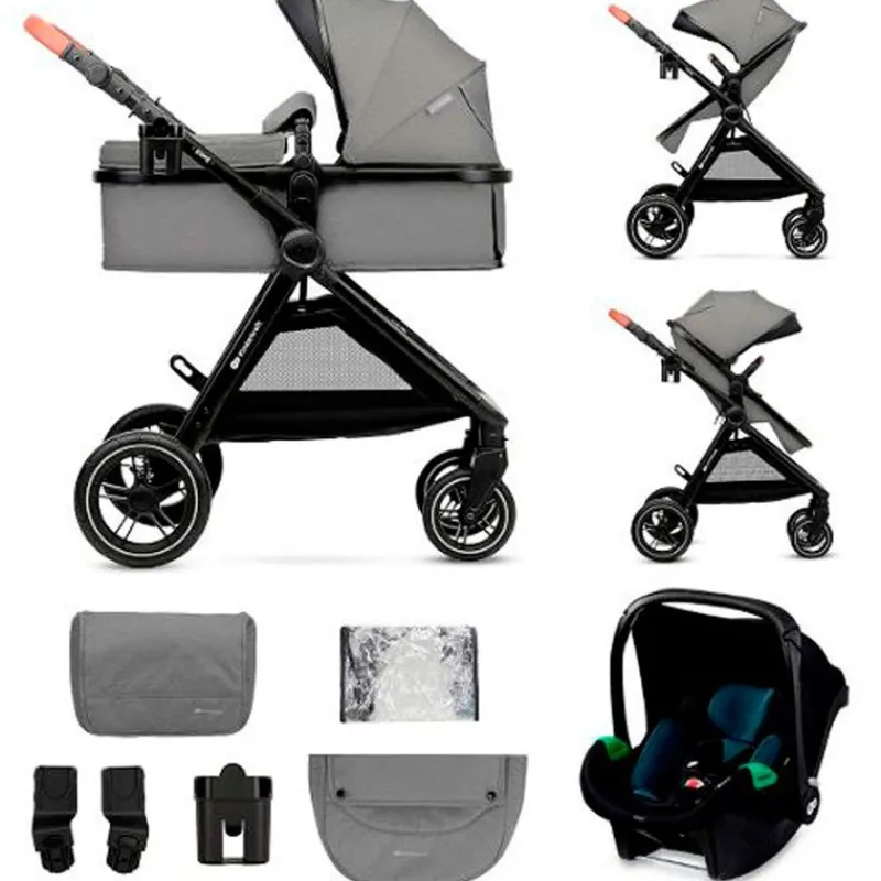 KINDERKRAFT Cochecitos De 3 Piezas-Cochecito 3 piezas Conver Esme Gris