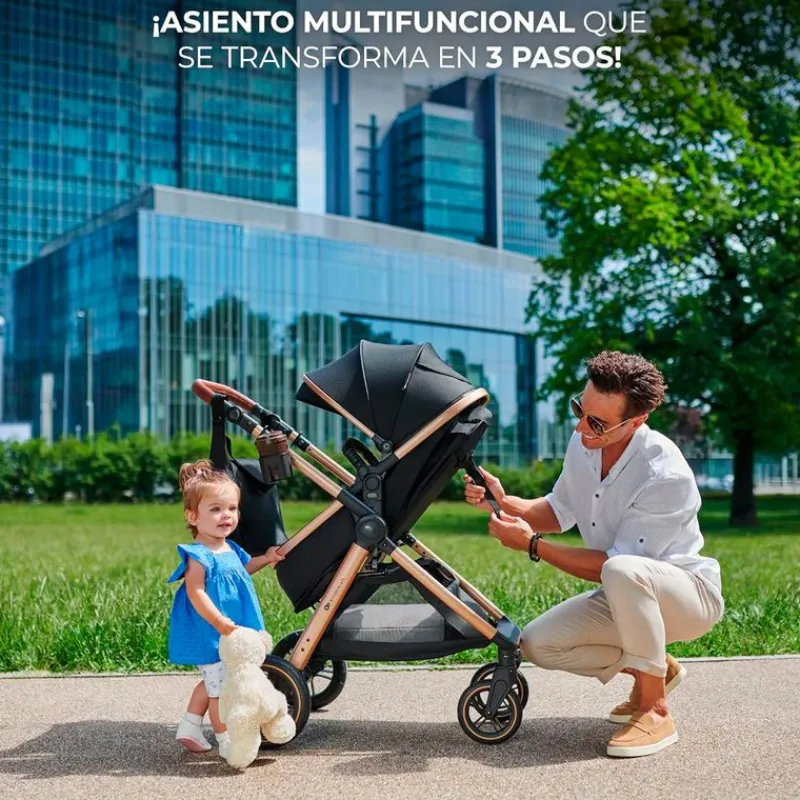 KINDERKRAFT Cochecitos De 3 Piezas-Cochecito 3 piezas Conver Esme Gris