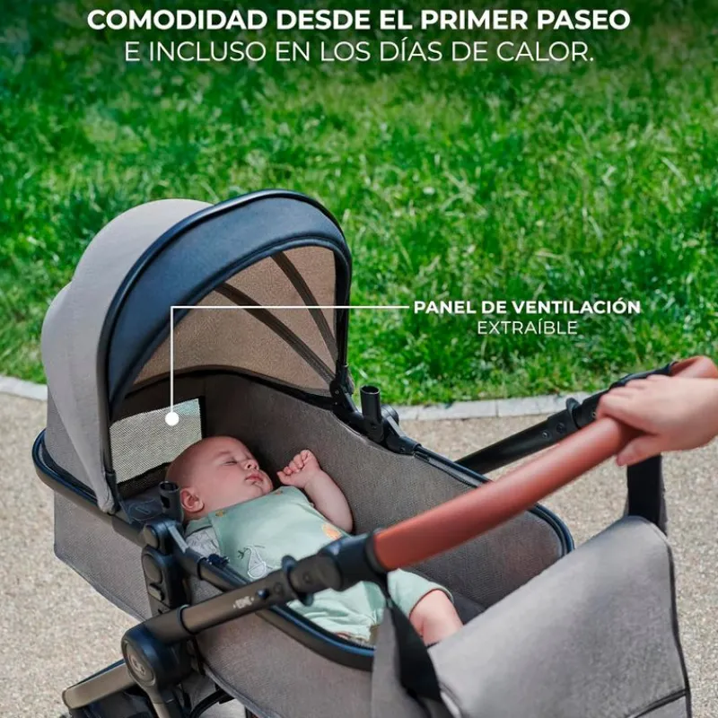 KINDERKRAFT Cochecitos De 3 Piezas-Cochecito 3 piezas Conver Esme Gris