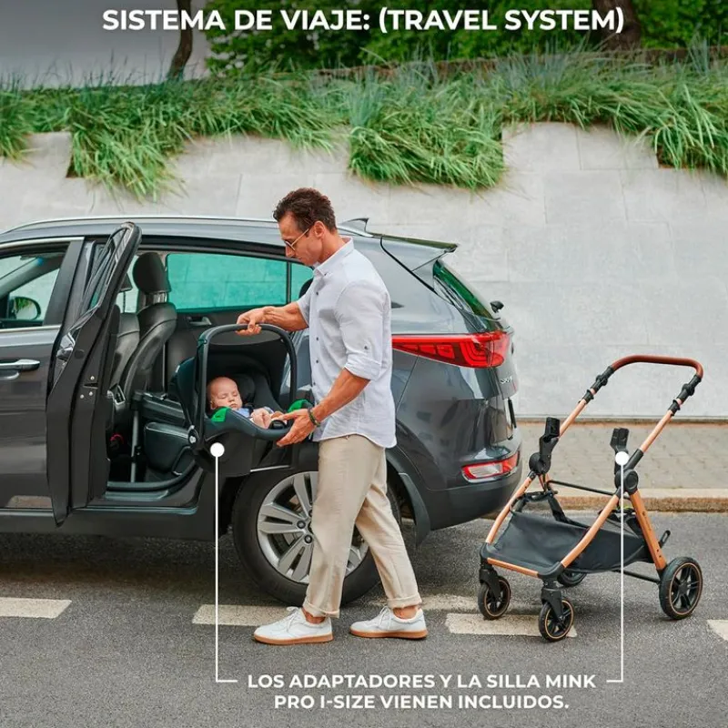 KINDERKRAFT Cochecitos De 3 Piezas-Cochecito 3 piezas Conver Esme Gris
