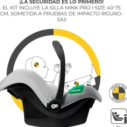 KINDERKRAFT Cochecitos De 3 Piezas-Cochecito 3 piezas Conver Esme Gris