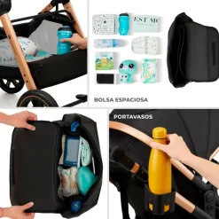 Cochecito 3 piezas Conver Esme Black*KINDERKRAFT Outlet