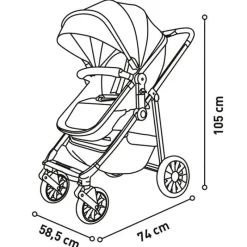 Cochecito 3 piezas Dubai 2 Negro*ASALVO Discount
