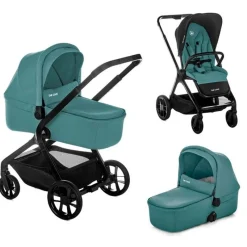 BE COOL Cochecitos De 2 Piezas-Cochecito 2 piezas Kombo BeTeal