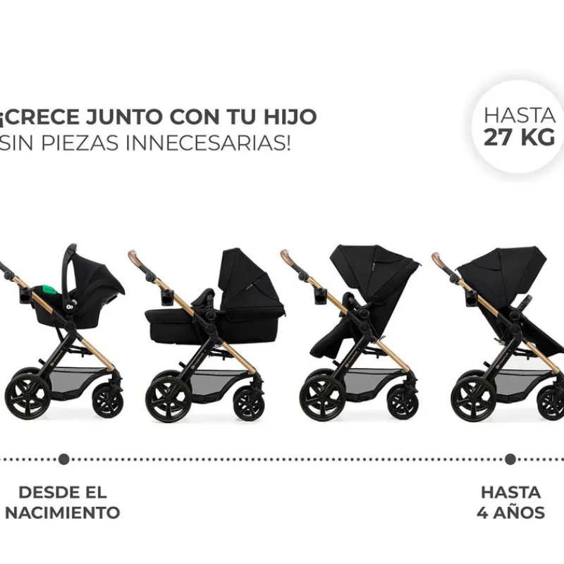 KINDERKRAFT Cochecitos De 3 Piezas-Cochecito 3 piezas Moov 2 Black