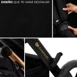 KINDERKRAFT Cochecitos De 3 Piezas-Cochecito 3 piezas Moov 2 Black