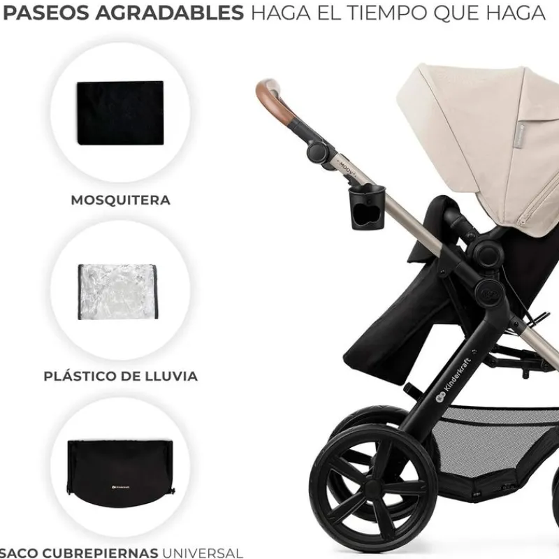 KINDERKRAFT Cochecitos De 3 Piezas-Cochecito 3 piezas Moov 2 Grey