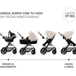 KINDERKRAFT Cochecitos De 3 Piezas-Cochecito 3 piezas Moov 2 Grey