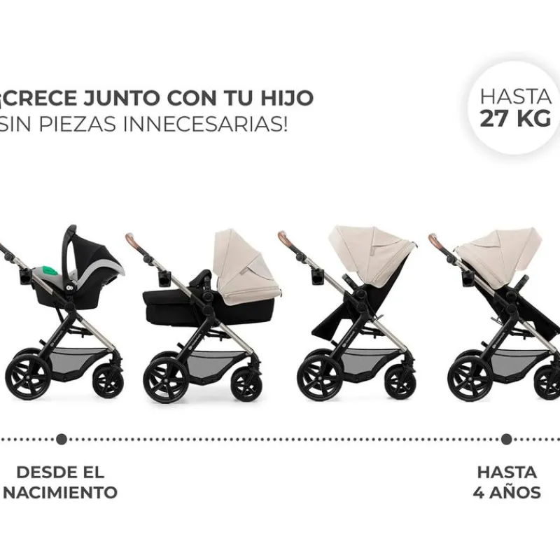 KINDERKRAFT Cochecitos De 3 Piezas-Cochecito 3 piezas Moov 2 Grey