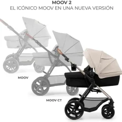 KINDERKRAFT Cochecitos De 3 Piezas-Cochecito 3 piezas Moov 2 Grey