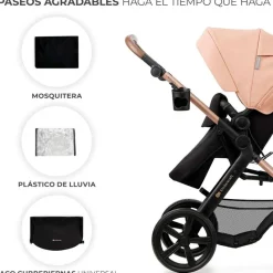 KINDERKRAFT Cochecitos De 3 Piezas-Cochecito 3 piezas Moov 2 Nude