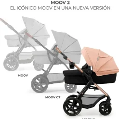 KINDERKRAFT Cochecitos De 3 Piezas-Cochecito 3 piezas Moov 2 Nude