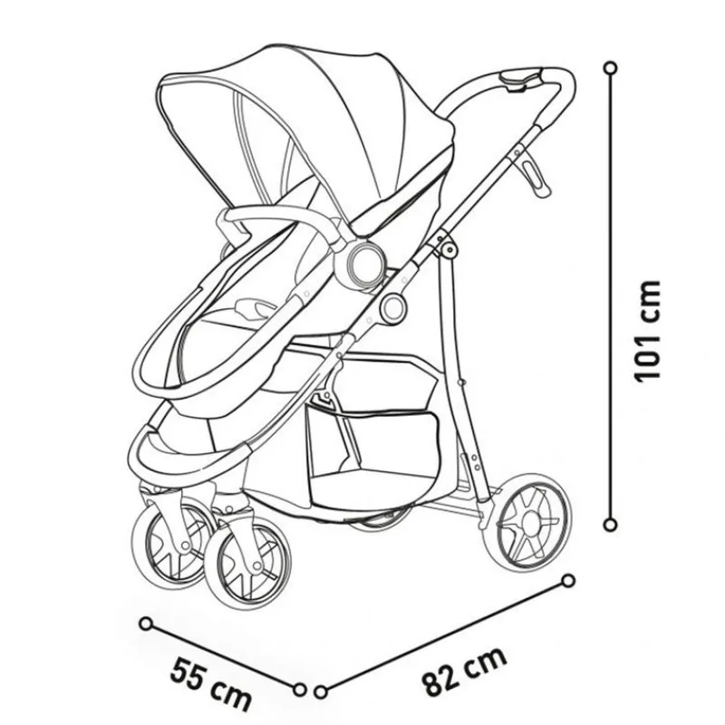 ASALVO Cochecitos De 3 Piezas-Cochecito 3 piezas Porto Azul