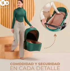 KINDERKRAFT Cochecitos De 3 Piezas-Cochecito 3 piezas Prime 2 Isize Green