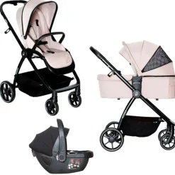 ASALVO Cochecitos De 3 Piezas-Cochecito 3 piezas Rodas Beige