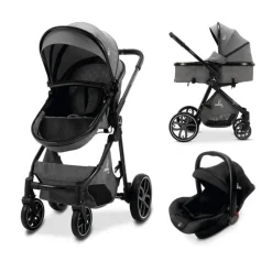 ASALVO Cochecitos De 3 Piezas-Cochecito 3 piezas Sidney 2 Gris