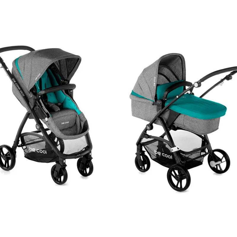 BE COOL Cochecitos De 2 Piezas-Cochecito 2 piezas Slide Flex be Solid Aquamarine