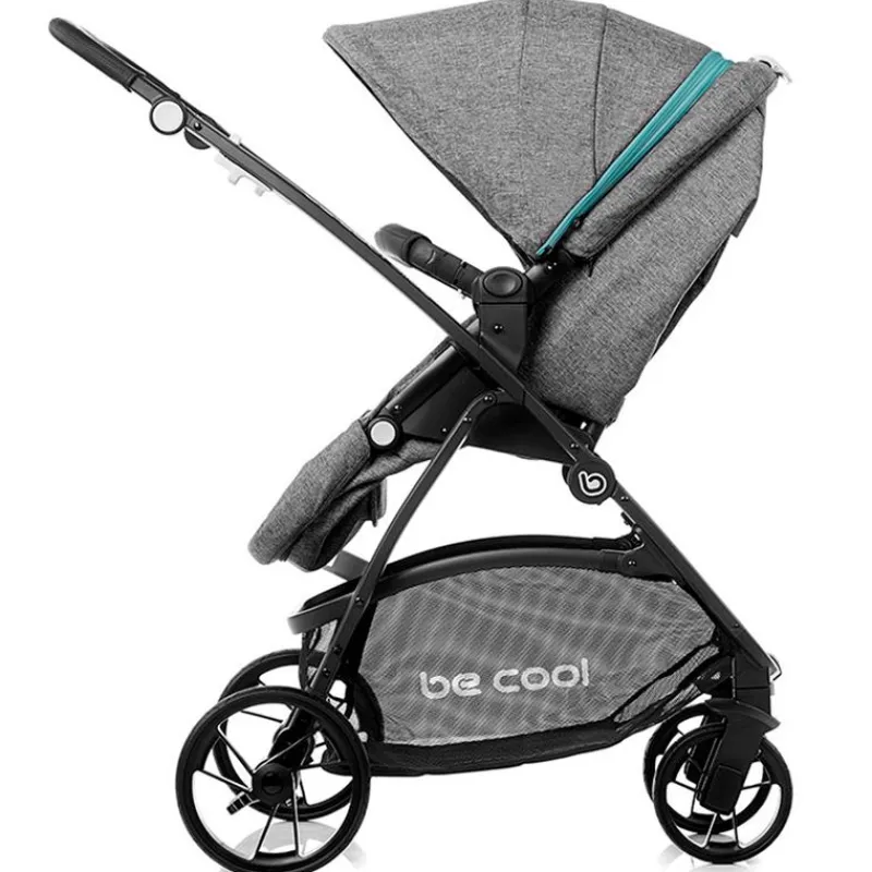 BE COOL Cochecitos De 2 Piezas-Cochecito 2 piezas Slide Flex be Solid Aquamarine