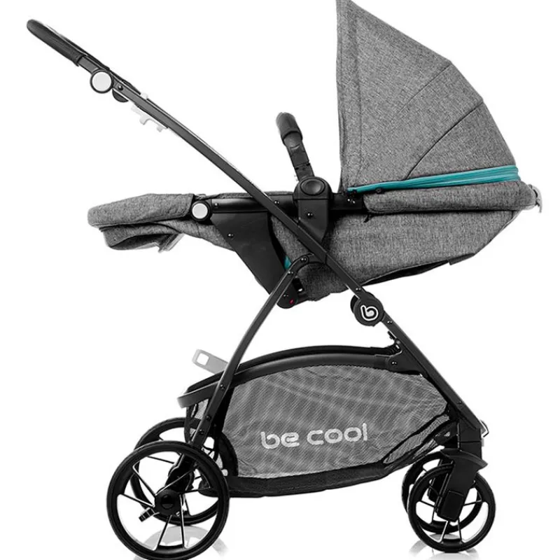 BE COOL Cochecitos De 2 Piezas-Cochecito 2 piezas Slide Flex be Solid Aquamarine