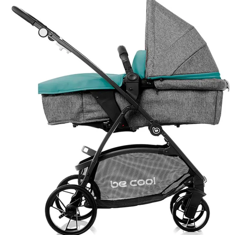 BE COOL Cochecitos De 2 Piezas-Cochecito 2 piezas Slide Flex be Solid Aquamarine