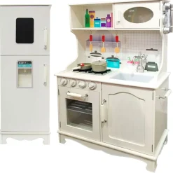 SELECCION DRIM Juegos Y Juguetes De Imitación-Cocina Vintage con Nevera y Complementos