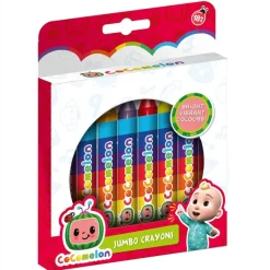 SELECCION DRIM Escolar-Cocomelon Pack 8 Ceras Jumbo
