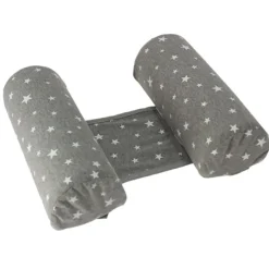 VADEBEBE Complementos Para El Descanso-Cojín antivuelco Gris Estrellas Blancas