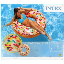 INTEX Aire Libre-Colchoneta Hinchable Donut Blanco