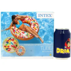 INTEX Aire Libre-Colchoneta Hinchable Donut Blanco