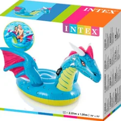 INTEX Aire Libre-Colchoneta Hinchable Dragón