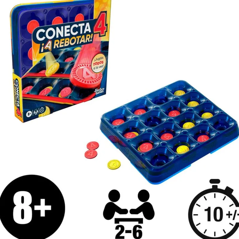 HASBRO Puzzles De 100 A 500 Piezas|Juegos De Mesa-Conecta 4 ¡A Rebotar!