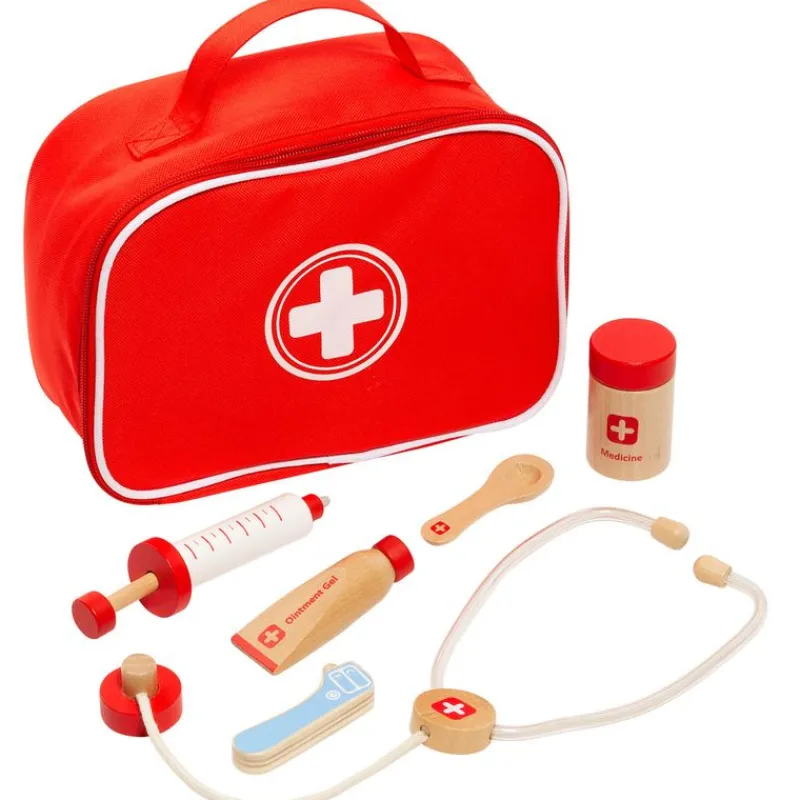 MOLTO Juegos De Madera|Juegos Y Juguetes De Imitación-Conjunto de Doctor de Madera