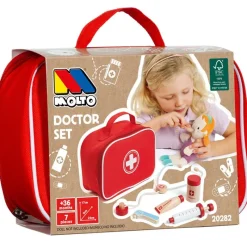 MOLTO Juegos De Madera|Juegos Y Juguetes De Imitación-Conjunto de Doctor de Madera