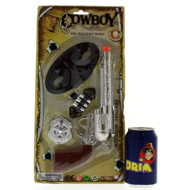 DRIM DISCOUNT Disfraces Y Complementos|Disfraces Y Complementos-Conjunto del Oeste Pistola con Antifaz