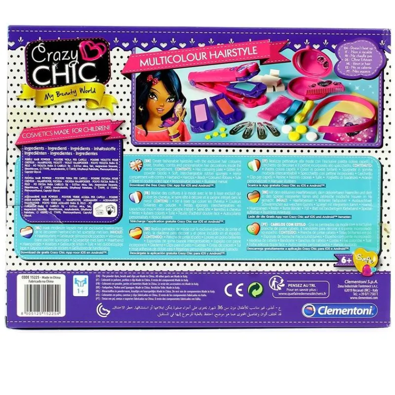 CLEMENTONI Juegos Y Juguetes De Imitación-Crazy Chic Decora tu Cabello