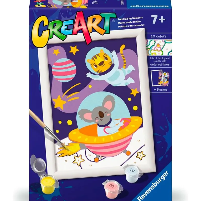 RAVENSBURGER Manualidades-CreArt Pintar x Números Animales Espacio