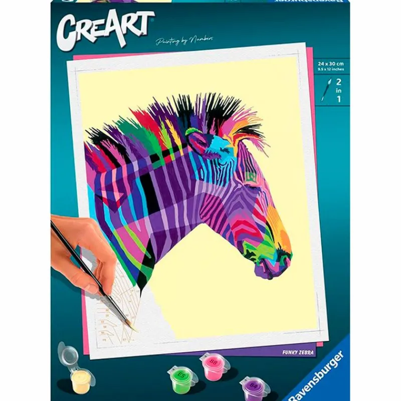 CreArt Pintar x Números Cebra*RAVENSBURGER Hot