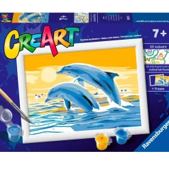 RAVENSBURGER Manualidades-CreArt Pintar x Números Delfines