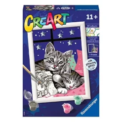 RAVENSBURGER Manualidades-CreArt Pintar x Números Gatitos