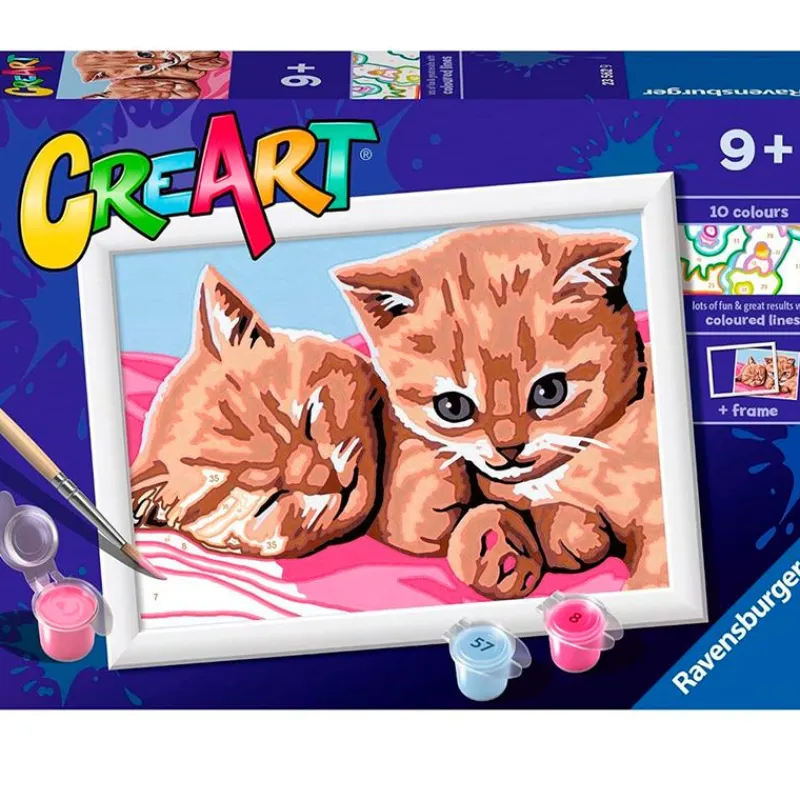 RAVENSBURGER Manualidades-CreArt Pintar x Números Gatitos