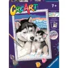 RAVENSBURGER Manualidades-CreArt Pintar x Números Huskies