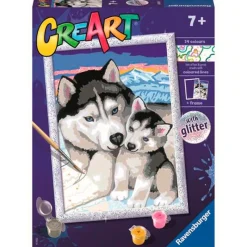 RAVENSBURGER Manualidades-CreArt Pintar x Números Huskies