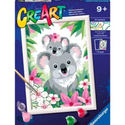 RAVENSBURGER Manualidades-CreArt Pintar x Números Koalas Adorables