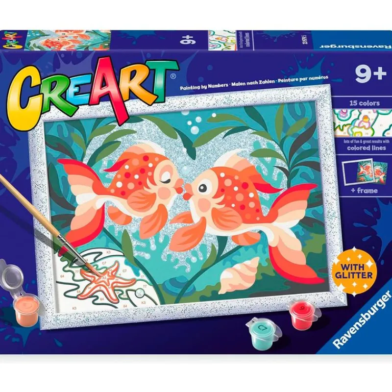 RAVENSBURGER Manualidades-CreArt Pintar x Números Peces Enamorados