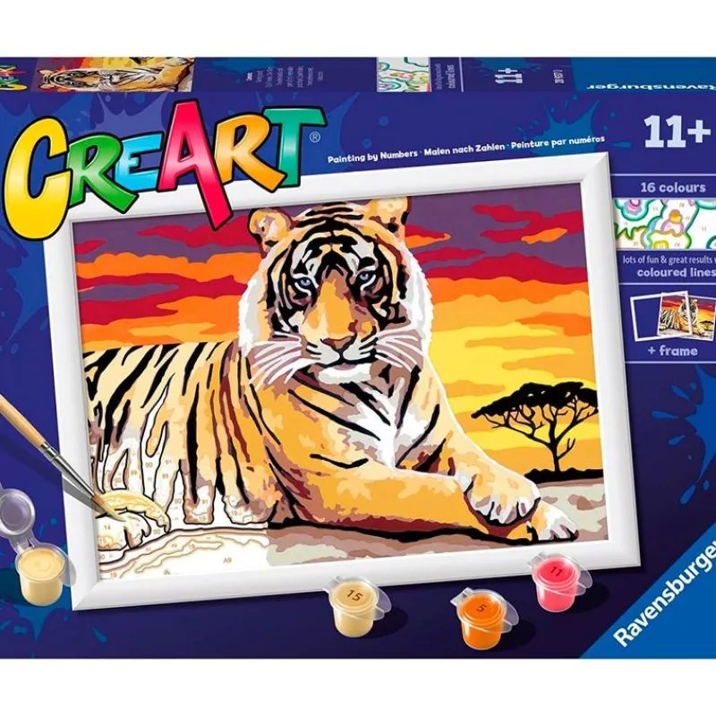RAVENSBURGER Manualidades-CreArt Pintar x Números Tigre