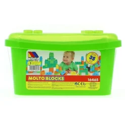 MOLTO Primera Infancia Y Preescolar|Puzzles Y Construcciones-Cubeta con Bloques 35 Piezas