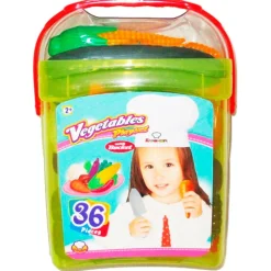 DRIM DISCOUNT Juegos Y Juguetes De Imitación-Cubo 36 Piezas Verdura y Fruta Surtida